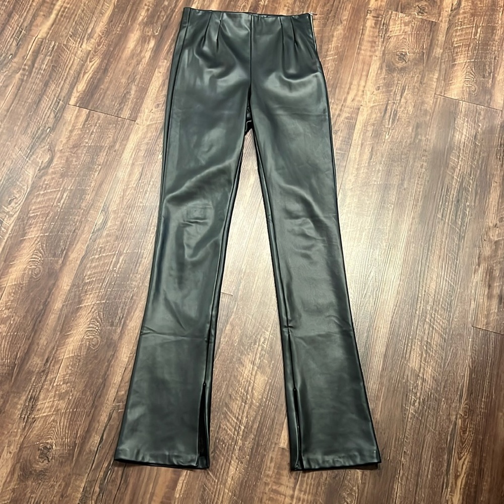 Zara Vegan Leather Tall Pants